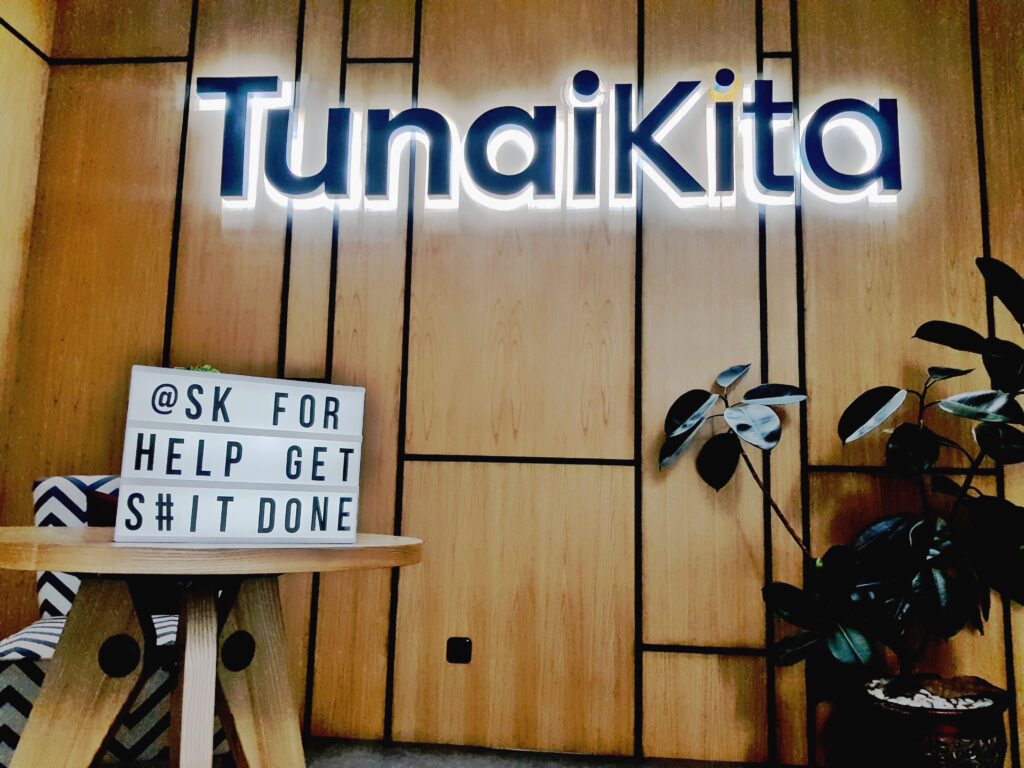 TunaiKita's main entrance, afterhours